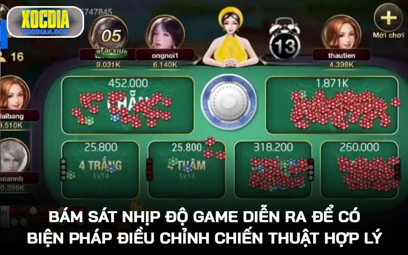 Bám sát nhịp độ game diễn ra để có biện pháp điều chỉnh chiến thuật hợp lý