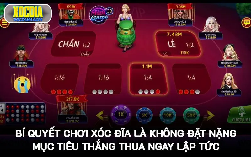 Bí quyết chơi Xóc Đĩa là không đặt nặng mục tiêu thắng thua ngay lập tức