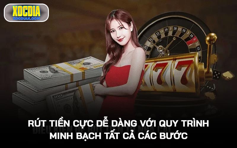 Rút tiền cực dễ dàng với quy trình minh bạch tất cả các bước