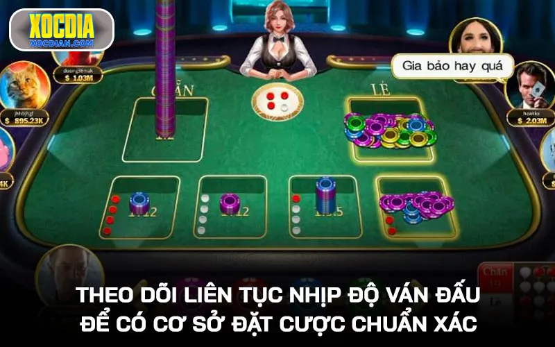 Theo dõi liên tục nhịp độ ván đấu để có cơ sở đặt cược chuẩn xác