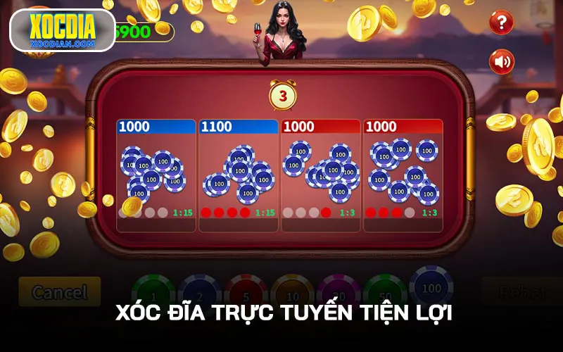 Xóc đĩa trực tuyến tiện lợi