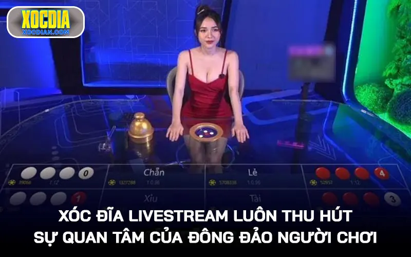 Xóc đĩa livestream luôn thu hút sự quan tâm của đông đảo người chơi